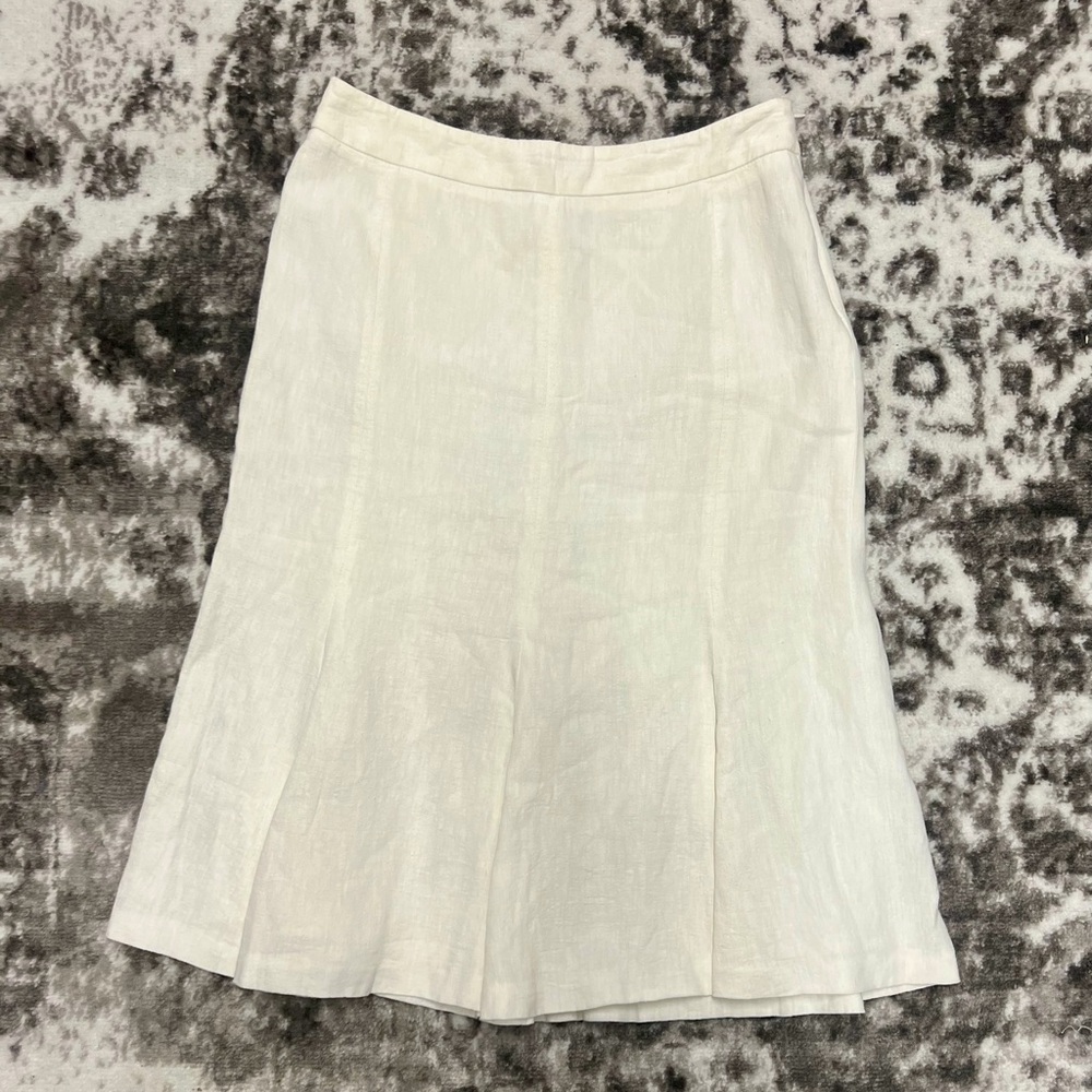 MaxMara Classic Cream A-Line Skirt